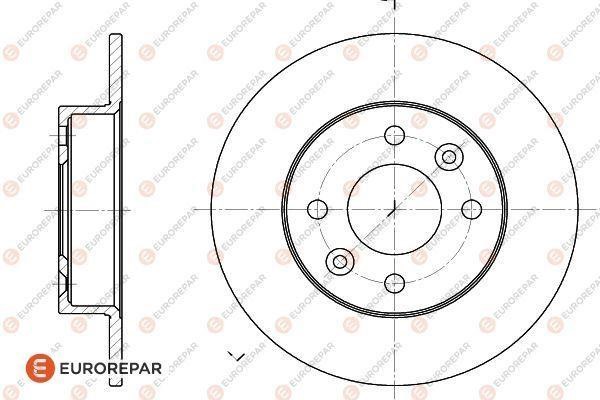 Eurorepar 1618866680 Brake disc, set of 2 pcs. 1618866680: Buy near me in Poland at 2407.PL - Good price!