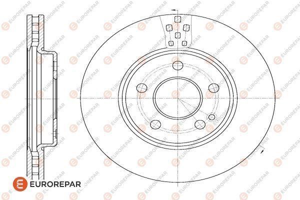 Eurorepar 1618871780 Front brake disc ventilated 1618871780: Buy near me at 2407.PL in Poland at an Affordable price!