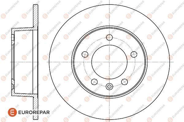 Eurorepar 1618872080 Rear brake disc, non-ventilated 1618872080: Buy near me at 2407.PL in Poland at an Affordable price!