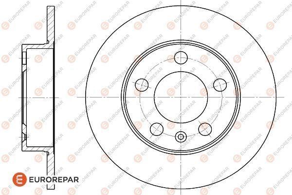 Eurorepar 1618874180 Rear brake disc, non-ventilated 1618874180: Buy near me at 2407.PL in Poland at an Affordable price!