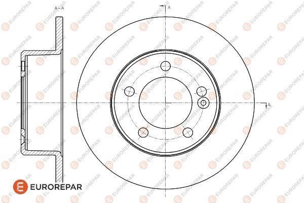 Eurorepar 1618885980 Ventilated brake disk, 1 pc. 1618885980: Buy near me in Poland at 2407.PL - Good price!
