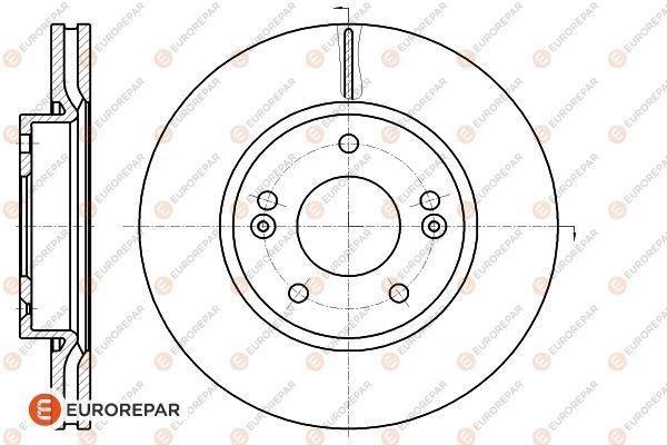 Eurorepar 1618886180 Front brake disc ventilated 1618886180: Buy near me in Poland at 2407.PL - Good price!