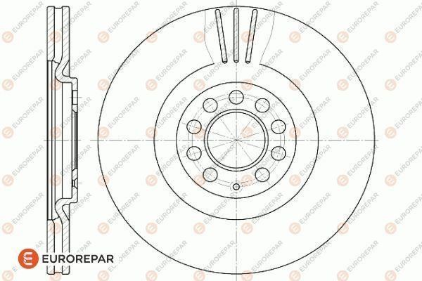 Eurorepar 1618887180 Front brake disc ventilated 1618887180: Buy near me at 2407.PL in Poland at an Affordable price!