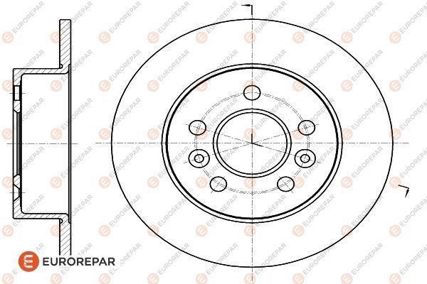 Eurorepar 1618887480 Тормозной диск, комплект 2 шт 1618887480: Отличная цена - Купить в Польше на 2407.PL!