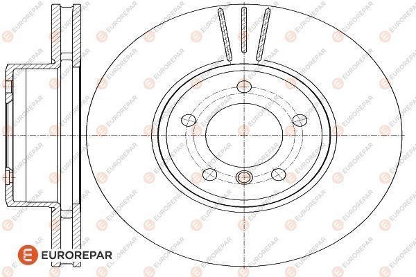 Eurorepar 1622811080 Front brake disc ventilated 1622811080: Buy near me in Poland at 2407.PL - Good price!