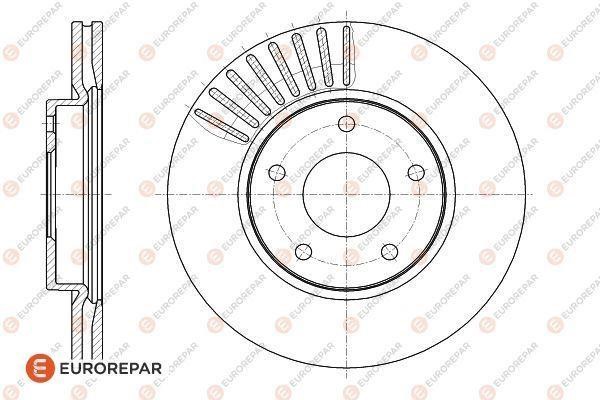 Eurorepar 1622814580 Ventilated brake disk, 1 pc. 1622814580: Buy near me at 2407.PL in Poland at an Affordable price!