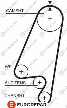 Eurorepar 1633131080 Ремень ГРМ 1633131080: Отличная цена - Купить в Польше на 2407.PL!
