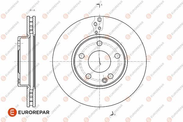 Eurorepar 1642751380 Ventilated brake disk, 1 pc. 1642751380: Buy near me in Poland at 2407.PL - Good price!
