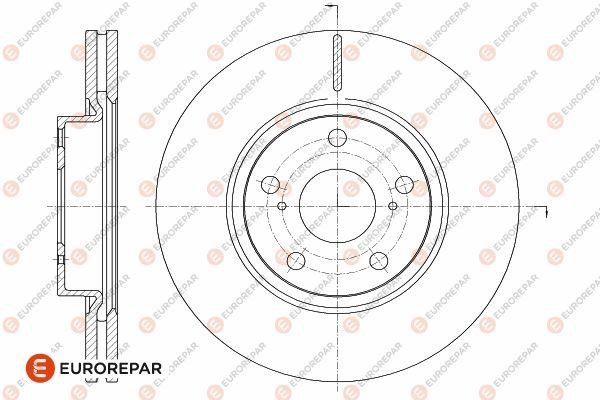 Eurorepar 1642752780 Belüftete Bremsscheibe, 1 Stk. 1642752780: Kaufen Sie zu einem guten Preis in Polen bei 2407.PL!