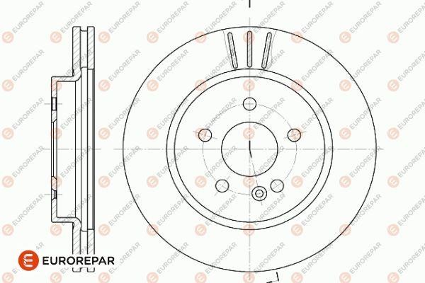 Eurorepar 1642753080 Front brake disc ventilated 1642753080: Buy near me in Poland at 2407.PL - Good price!