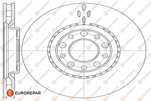Eurorepar 1642757180 Front brake disc ventilated 1642757180: Buy near me in Poland at 2407.PL - Good price!