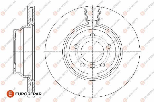 Eurorepar 1642761080 Front brake disc ventilated 1642761080: Buy near me in Poland at 2407.PL - Good price!