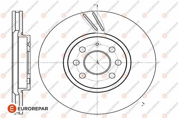 Eurorepar 1642764080 Front brake disc ventilated 1642764080: Buy near me in Poland at 2407.PL - Good price!