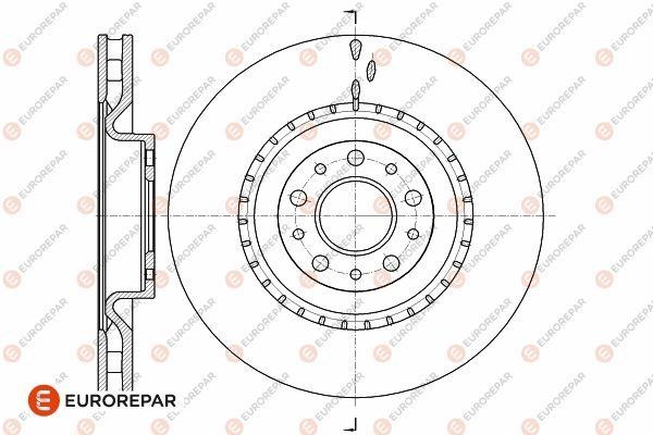 Eurorepar 1642764680 Ventilated brake disk, 1 pc. 1642764680: Buy near me at 2407.PL in Poland at an Affordable price!
