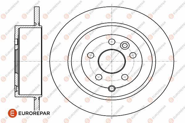 Eurorepar 1642768080 Rear brake disc, non-ventilated 1642768080: Buy near me at 2407.PL in Poland at an Affordable price!