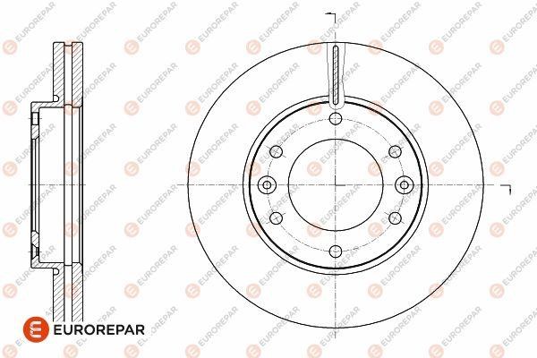Eurorepar 1642778580 Ventilated brake disk, 1 pc. 1642778580: Buy near me at 2407.PL in Poland at an Affordable price!
