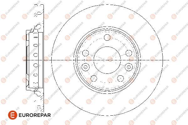 Eurorepar 1667860480 Brake disc, set of 2 pcs. 1667860480: Buy near me in Poland at 2407.PL - Good price!