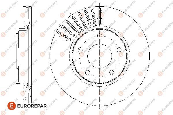 Eurorepar 1667861880 Brake disc, set of 2 pcs. 1667861880: Buy near me in Poland at 2407.PL - Good price!