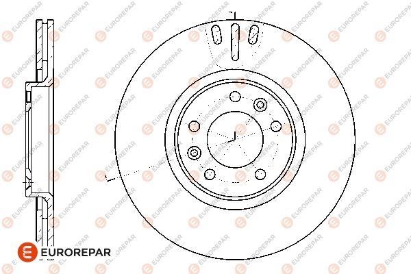Eurorepar 1667857380 Brake disc, set of 2 pcs. 1667857380: Buy near me in Poland at 2407.PL - Good price!