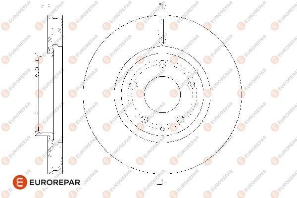 Eurorepar 1667863680 Ventilated brake disk, 1 pc. 1667863680: Buy near me at 2407.PL in Poland at an Affordable price!