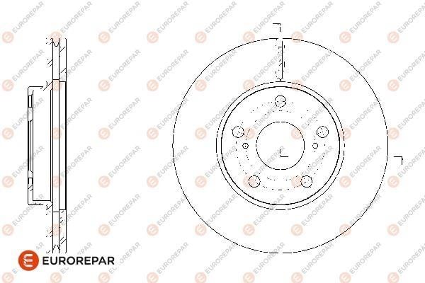 Eurorepar 1667864880 Диск гальмівний, комплект 2шт. 1667864880: Приваблива ціна - Купити у Польщі на 2407.PL!