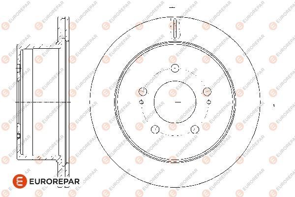 Eurorepar 1667872080 Ventilated brake disk, 1 pc. 1667872080: Buy near me in Poland at 2407.PL - Good price!