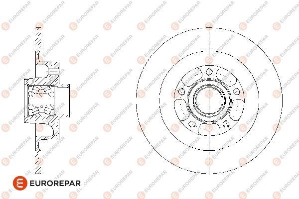 Eurorepar 1676011280 Non-ventilated brake disk, 1 pc. 1676011280: Buy near me at 2407.PL in Poland at an Affordable price!