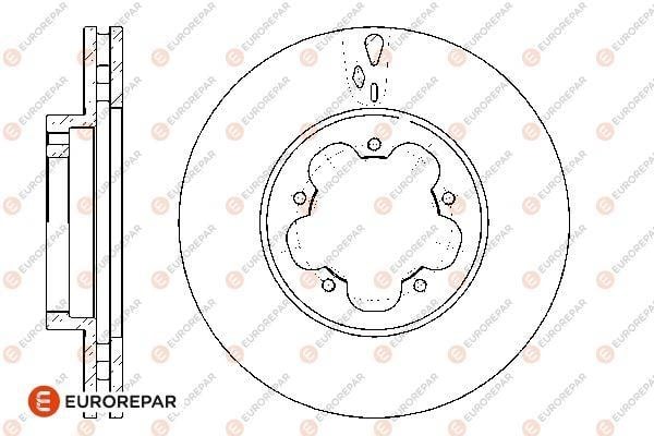 Eurorepar 1676012580 Belüftete Bremsscheibe, 1 Stk. 1676012580: Kaufen Sie zu einem guten Preis in Polen bei 2407.PL!