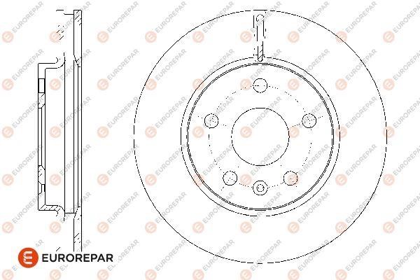 Eurorepar 1676009580 Ventilated brake disk, 1 pc. 1676009580: Buy near me in Poland at 2407.PL - Good price!