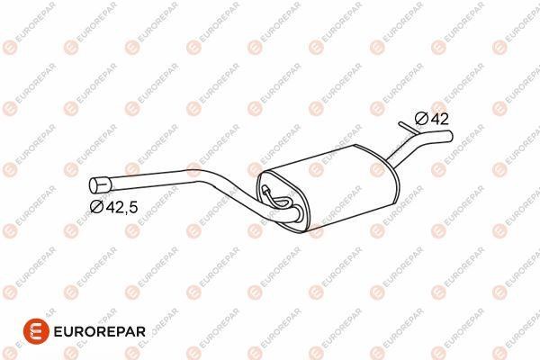 Eurorepar E12824P Tłumik, część środkowa E12824P: Dobra cena w Polsce na 2407.PL - Kup Teraz!