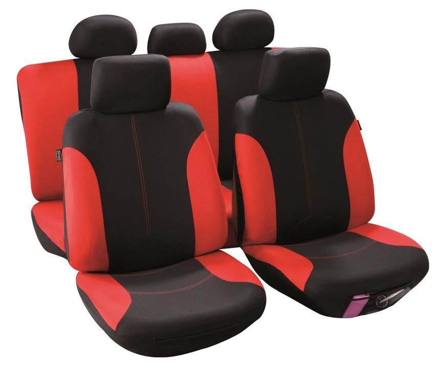 Mammooth MMT A048 191300 Комплект чехлов для сидений Callao T2 совместим с подушками безопасности, полиэстер, черный/красный MMTA048191300: Отличная цена - Купить в Польше на 2407.PL!