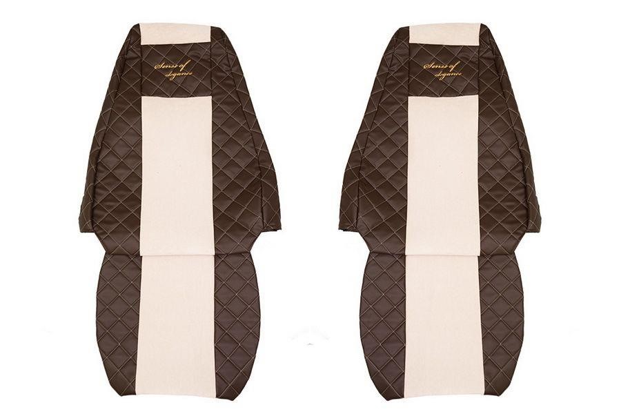 F-Core FX08 BROWN/CHAMP Seat covers Renault RVI Magnum, eco-leather/velour FX08BROWNCHAMP: Buy near me in Poland at 2407.PL - Good price!