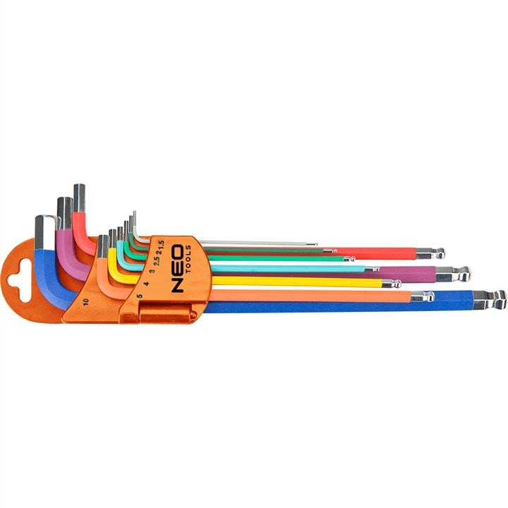 Neo Tools 09-512 9 pcs rainbow extra long hex key set with holder, Neo 09512: Buy near me in Poland at 2407.PL - Good price!
