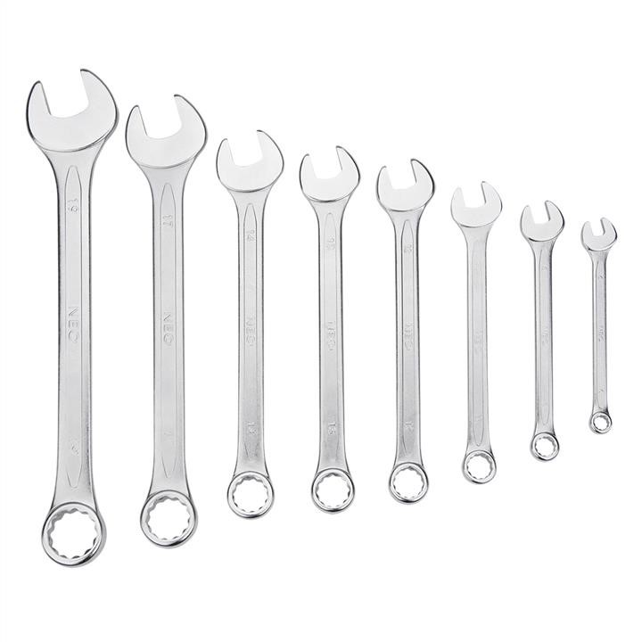 Neo Tools 09-751 Combination spanner set, CrV, DIN 3113, 8 pcs 6,8,10,12,13,14,17,19mm 09751: Buy near me in Poland at 2407.PL - Good price!
