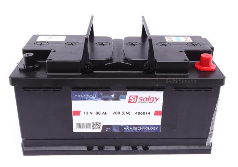 Solgy 406014 Battery Solgy 12V 88AH 780A(EN) R+ 406014: Buy near me in Poland at 2407.PL - Good price!