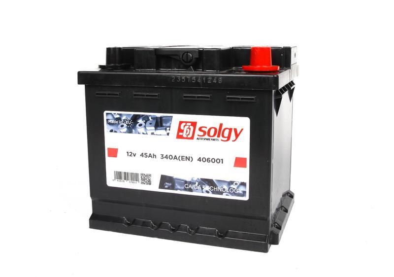 Solgy 406001 Battery Solgy 12V 45AH 340A(EN) R+ 406001: Buy near me in Poland at 2407.PL - Good price!