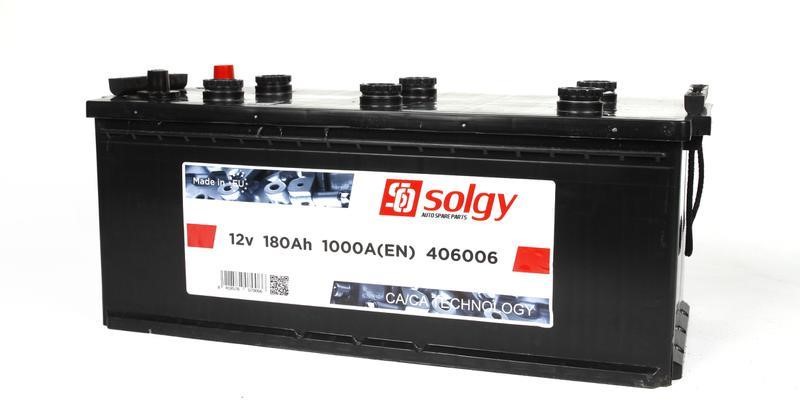 Solgy 406006 Battery Solgy 12V 180AH 1000A(EN) L+ 406006: Buy near me in Poland at 2407.PL - Good price!