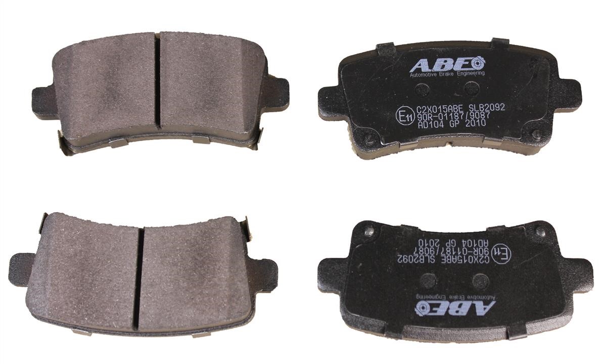 ABE C2X015ABE Rear disc brake pads, set C2X015ABE: Buy near me in Poland at 2407.PL - Good price!