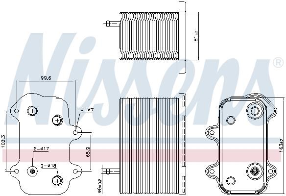 Nissens 90938 Oil cooler 90938: Buy near me in Poland at 2407.PL - Good price!