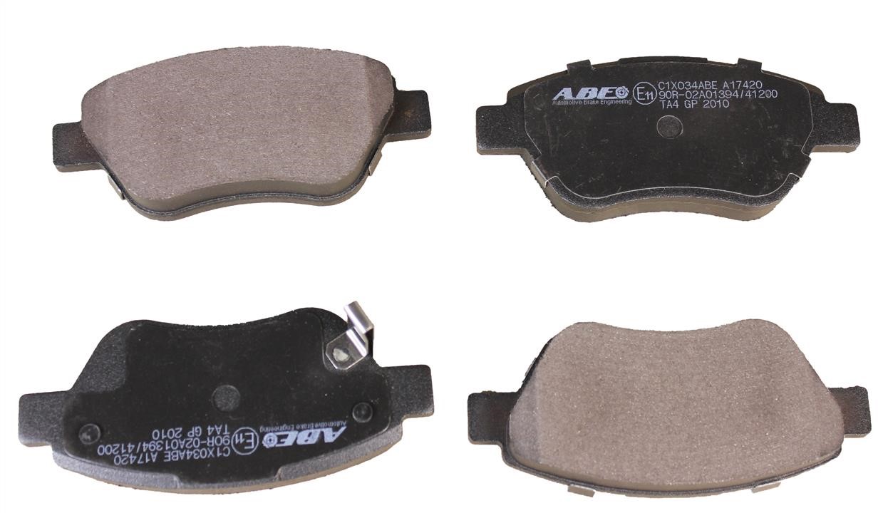ABE C1X034ABE Front disc brake pads, set C1X034ABE: Buy near me in Poland at 2407.PL - Good price!