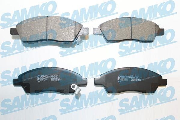 Samko 5SP1686 Brake Pad Set, disc brake 5SP1686: Buy near me in Poland at 2407.PL - Good price!
