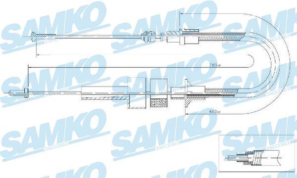 Samko C0041C Трос сцепления C0041C: Отличная цена - Купить в Польше на 2407.PL!