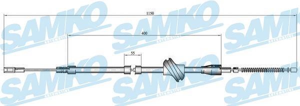 Samko C0046B Cable Pull, parking brake C0046B: Buy near me in Poland at 2407.PL - Good price!