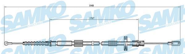 Samko C0050B Cable Pull, parking brake C0050B: Buy near me in Poland at 2407.PL - Good price!