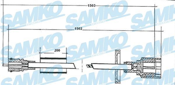 Samko C0053SP Cable speedmeter C0053SP: Buy near me in Poland at 2407.PL - Good price!