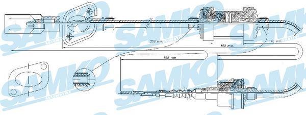 Samko C0070C Clutch cable C0070C: Buy near me in Poland at 2407.PL - Good price!