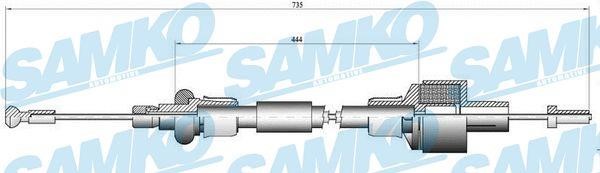 Samko C0080C Трос сцепления C0080C: Отличная цена - Купить в Польше на 2407.PL!