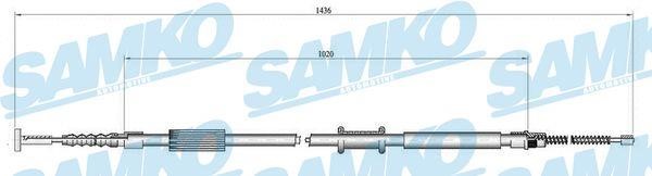 Samko C0015B Трос стояночного тормоза C0015B: Отличная цена - Купить в Польше на 2407.PL!