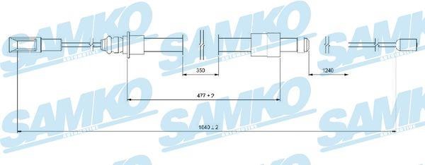 Samko C0101B Cable Pull, parking brake C0101B: Buy near me in Poland at 2407.PL - Good price!