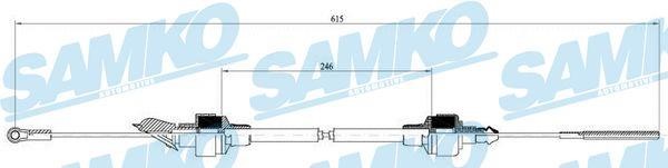 Samko C0108C Clutch cable C0108C: Buy near me in Poland at 2407.PL - Good price!